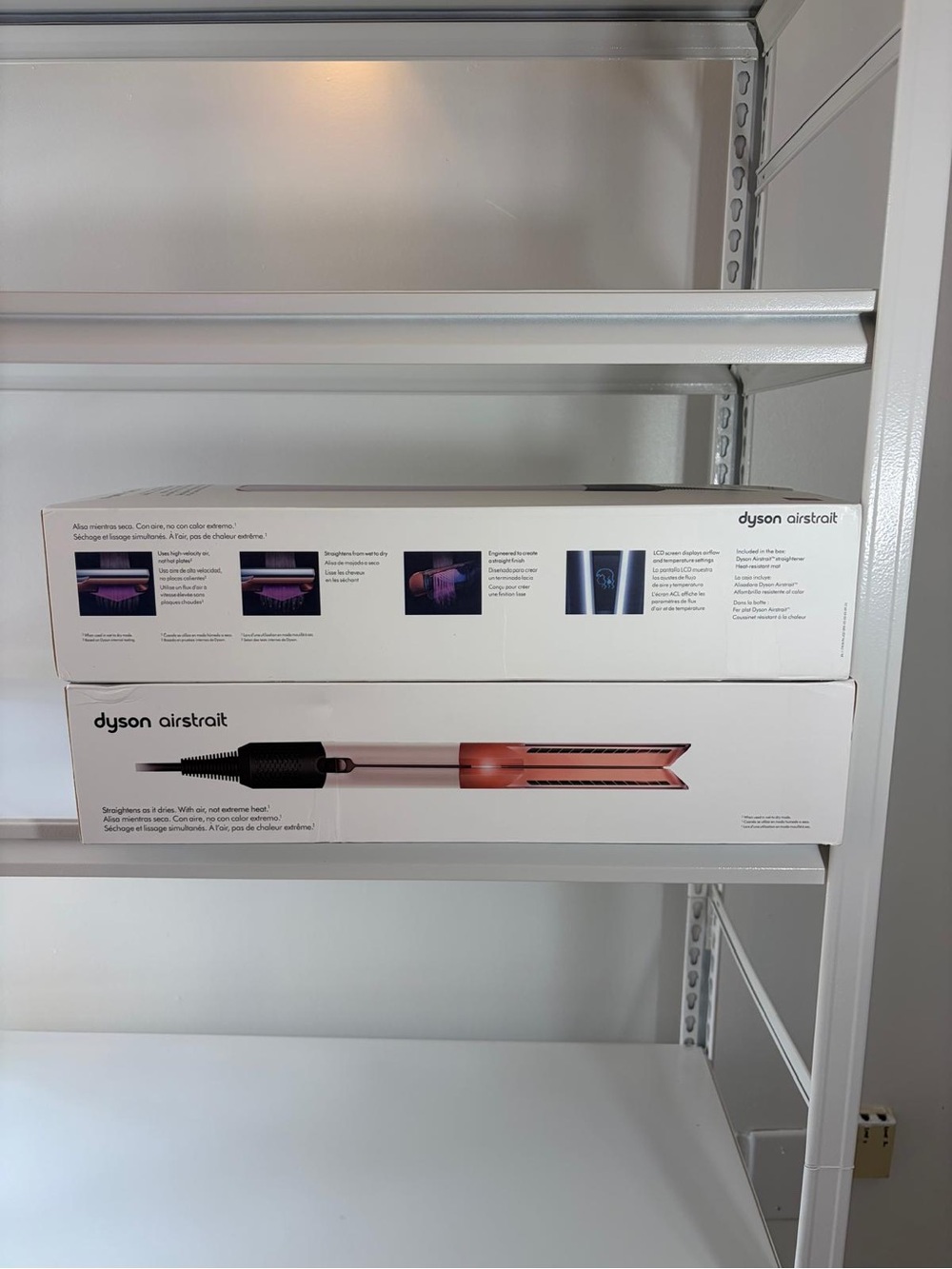 Dyson Airstrait Straightener in White and Rose Gold